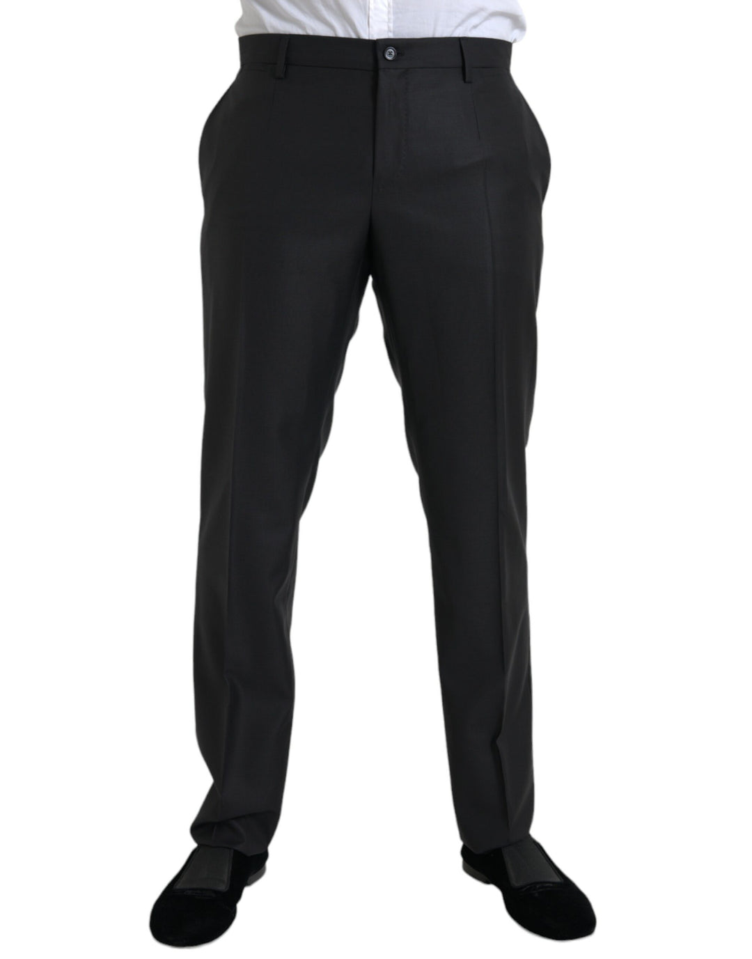 Dolce &amp; Gabbana Black Wool Silk Skinny Dress Pants by Dolce &amp; Gabbana outlet now on sale