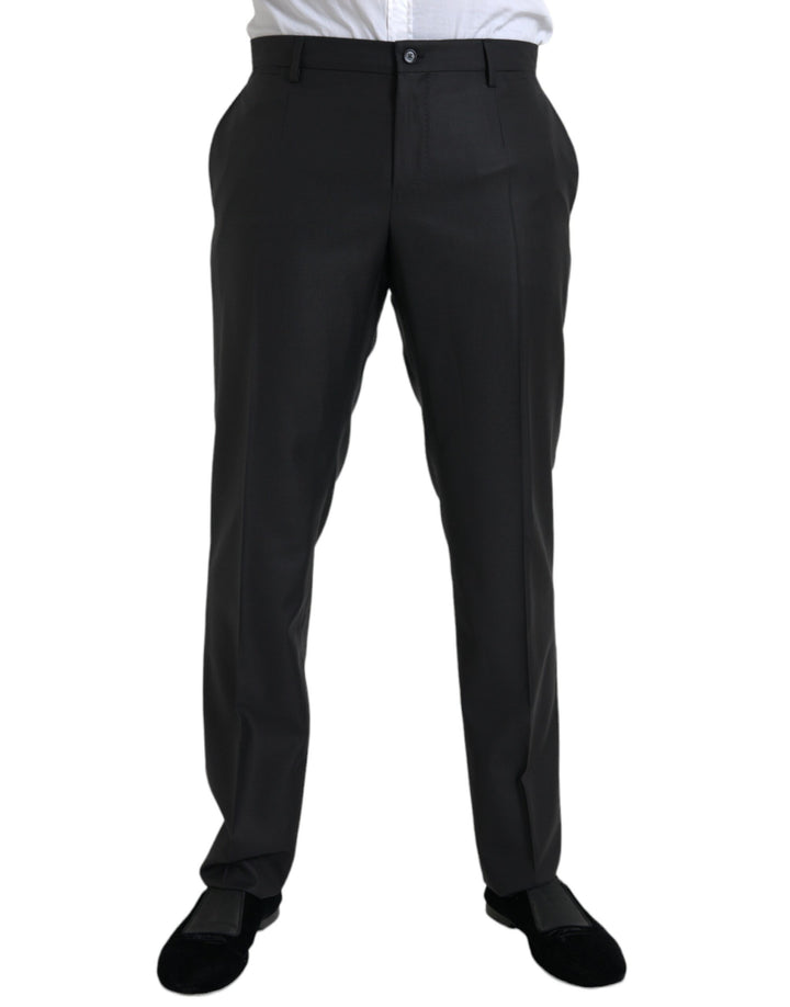 Dolce &amp; Gabbana Black Wool Silk Skinny Dress Pants by Dolce &amp; Gabbana outlet now on sale