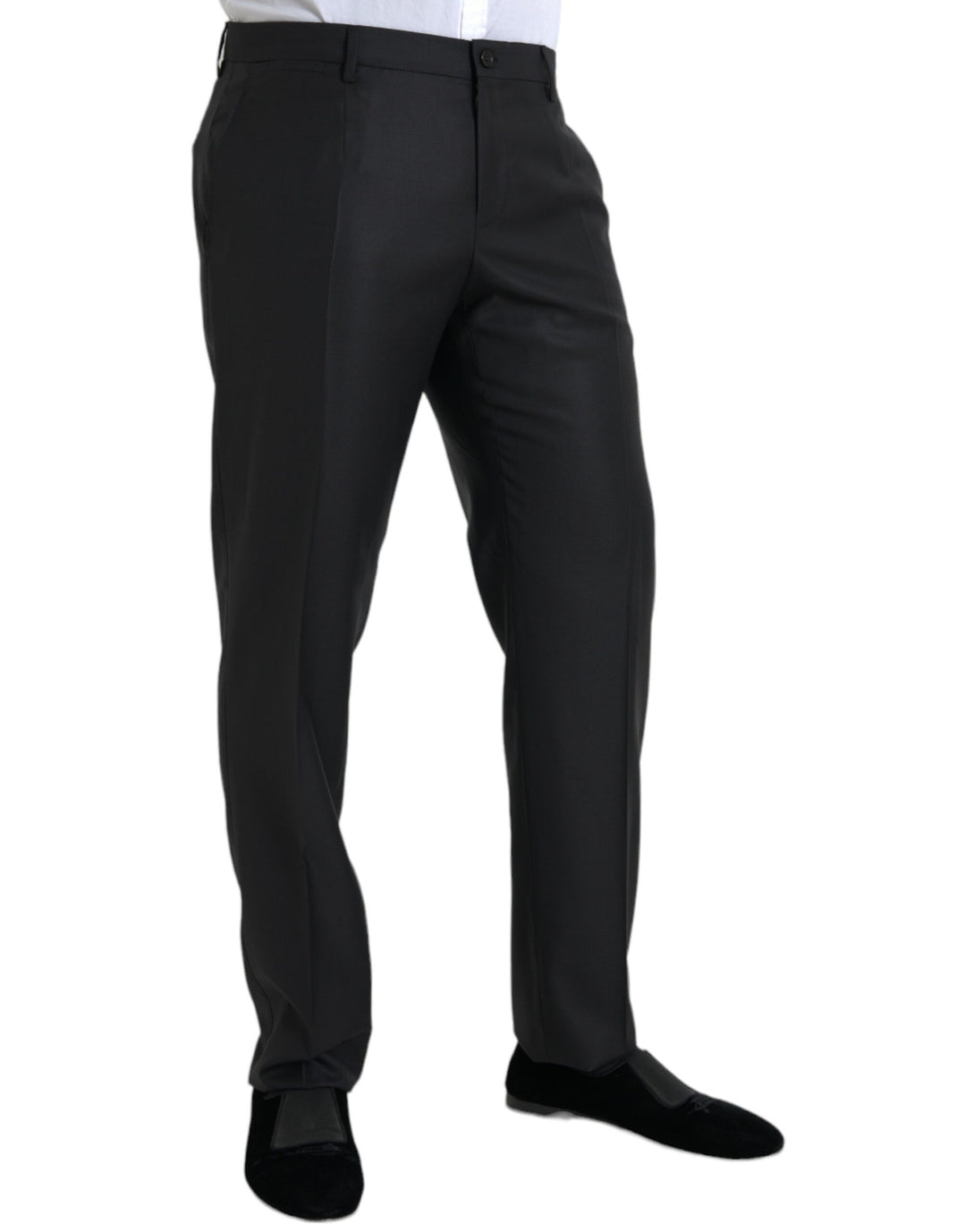 Dolce &amp; Gabbana Black Wool Silk Skinny Dress Pants by Dolce &amp; Gabbana outlet now on sale