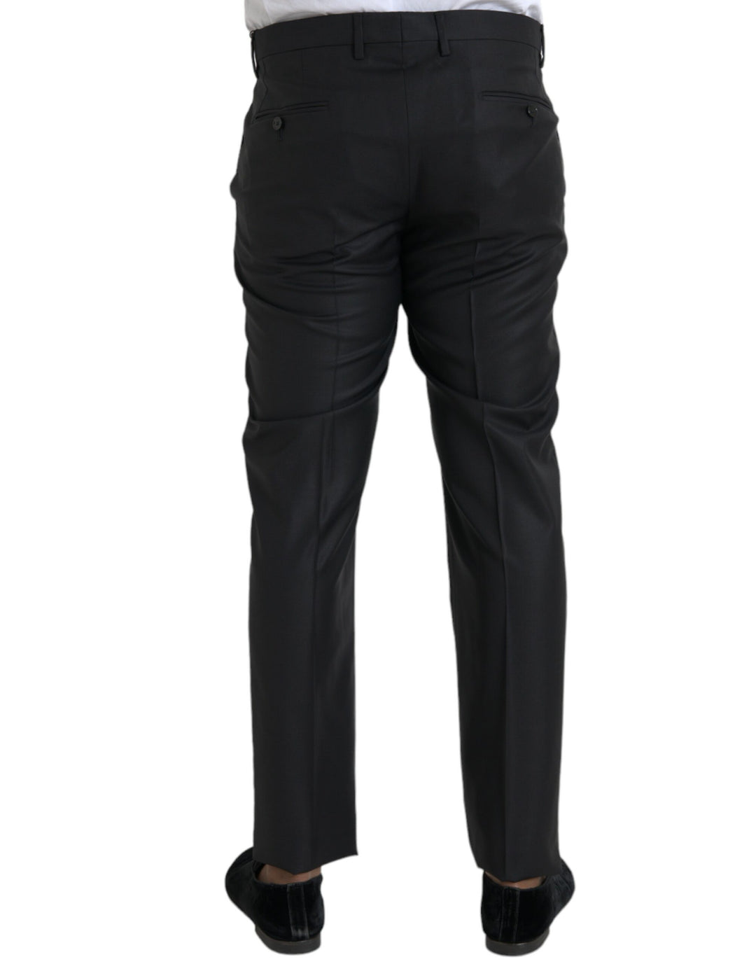 Dolce &amp; Gabbana Black Wool Silk Skinny Dress Pants by Dolce &amp; Gabbana outlet now on sale