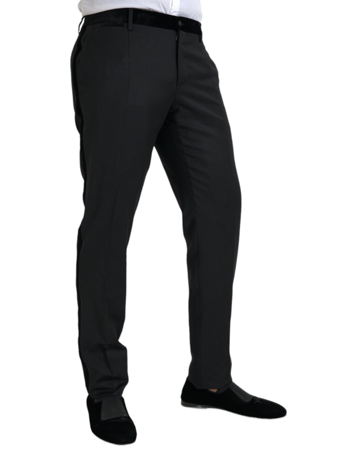 Dolce &amp; Gabbana Black Silk Men Skinny Dress Pants by Dolce &amp; Gabbana outlet now on sale