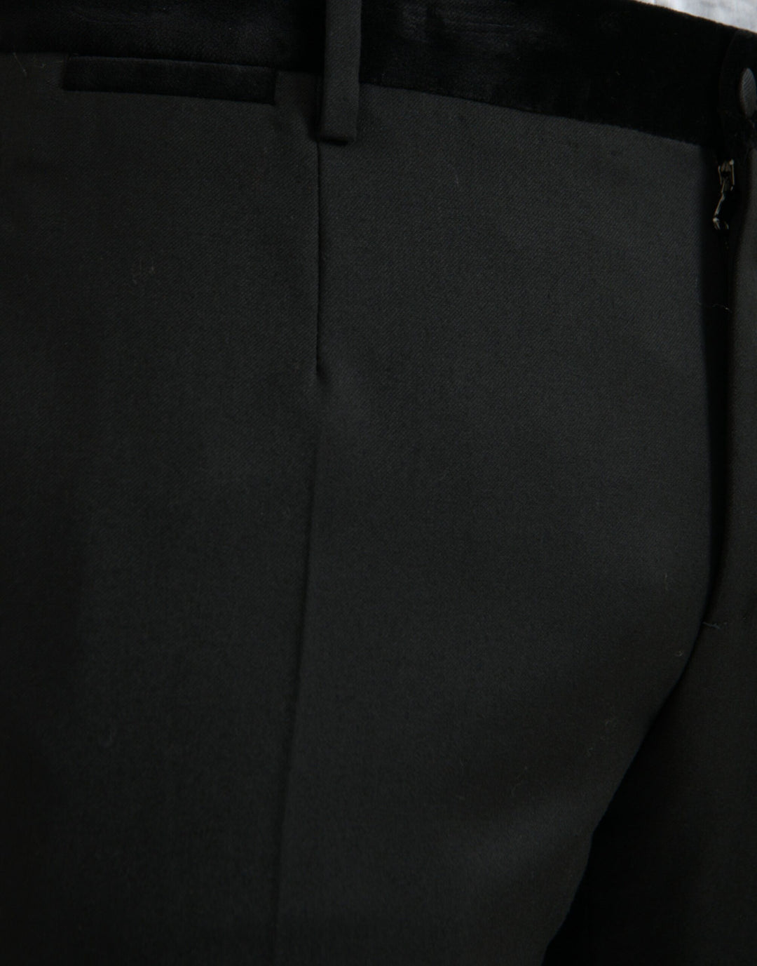 Dolce &amp; Gabbana Black Silk Men Skinny Dress Pants by Dolce &amp; Gabbana outlet now on sale