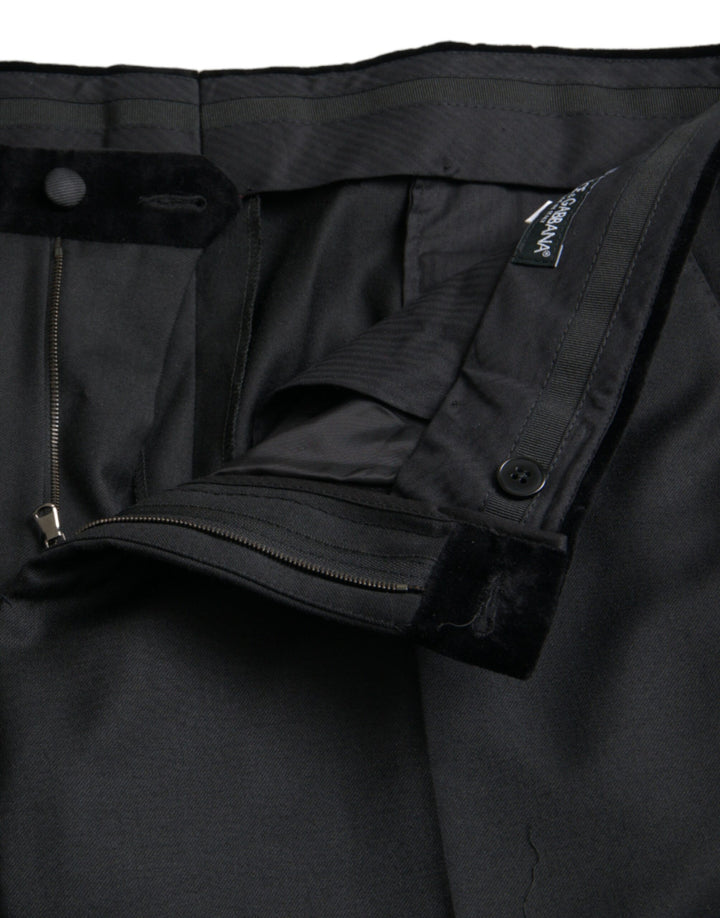 Dolce &amp; Gabbana Black Silk Men Skinny Dress Pants by Dolce &amp; Gabbana outlet now on sale