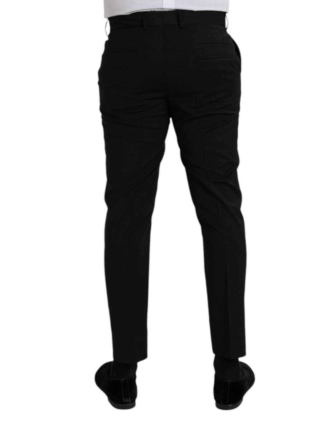 Dolce &amp; Gabbana Black Wool SlimFit Dress Formal Pants by Dolce &amp; Gabbana outlet now on sale