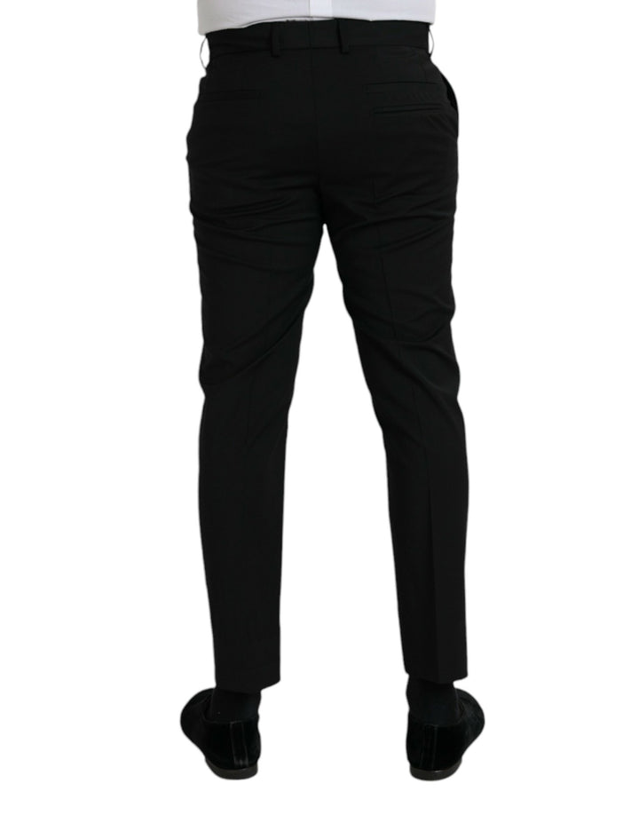 Dolce &amp; Gabbana Black Wool SlimFit Dress Formal Pants by Dolce &amp; Gabbana outlet now on sale