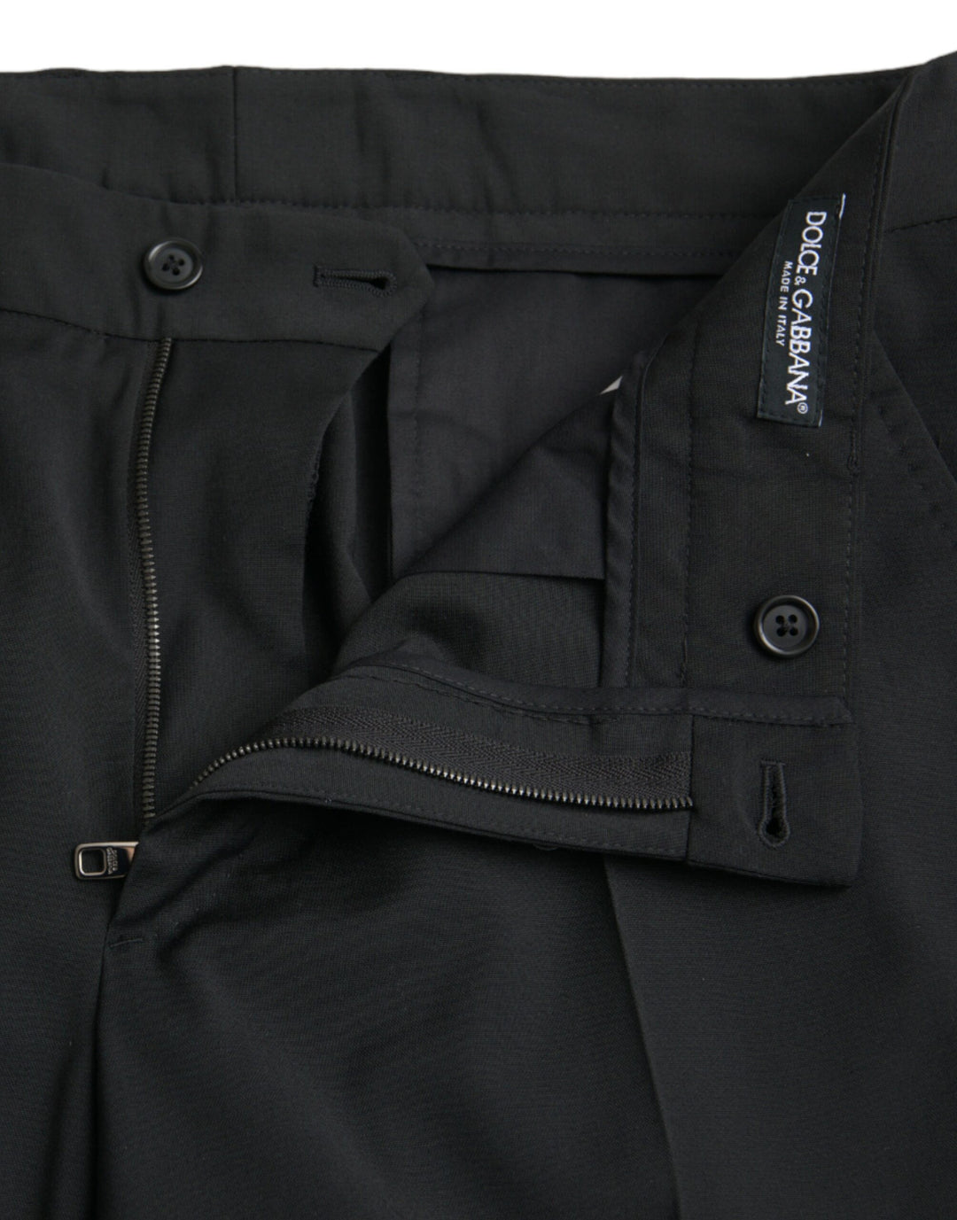 Dolce &amp; Gabbana Black Wool SlimFit Dress Formal Pants by Dolce &amp; Gabbana outlet now on sale