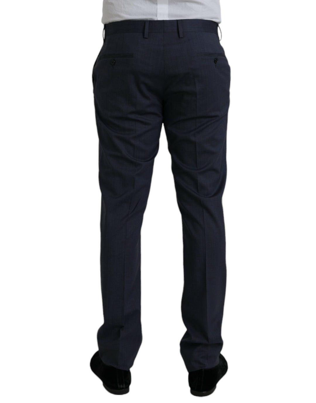 Dolce &amp; Gabbana Blue Wool Slim Fit Dress Formal Pants by Dolce &amp; Gabbana outlet now on sale