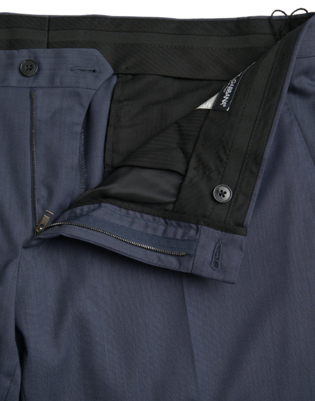 Dolce &amp; Gabbana Blue Wool Slim Fit Dress Formal Pants by Dolce &amp; Gabbana outlet now on sale