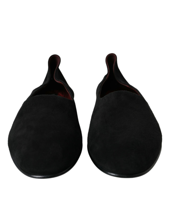 Dolce &amp; Gabbana Black Suede Loafers Formal Dress Slip On Shoes by Dolce &amp; Gabbana outlet now on sale