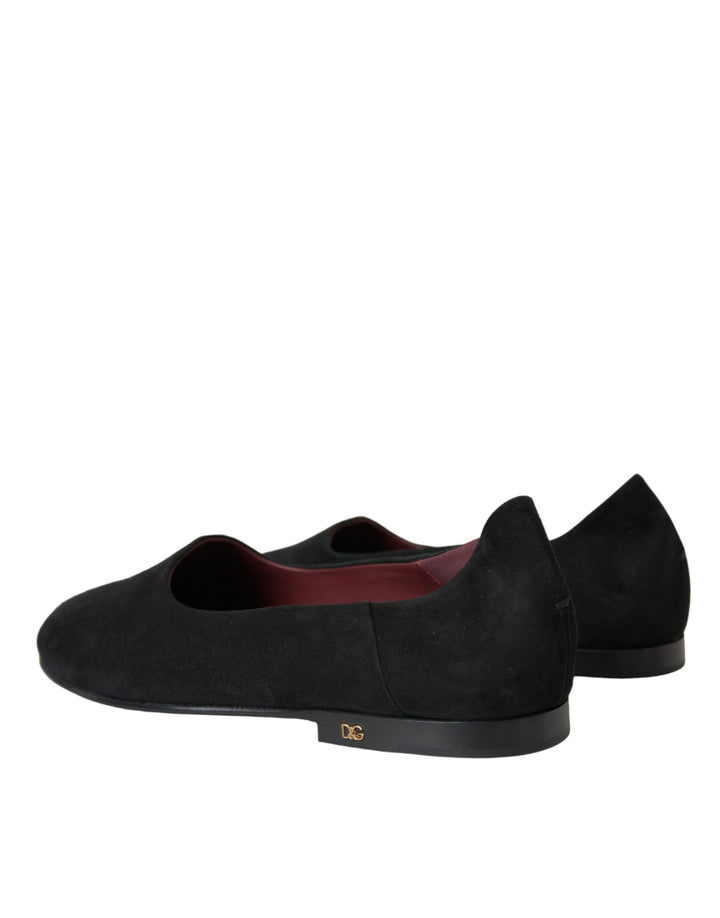 Dolce &amp; Gabbana Black Suede Loafers Formal Dress Slip On Shoes by Dolce &amp; Gabbana outlet now on sale