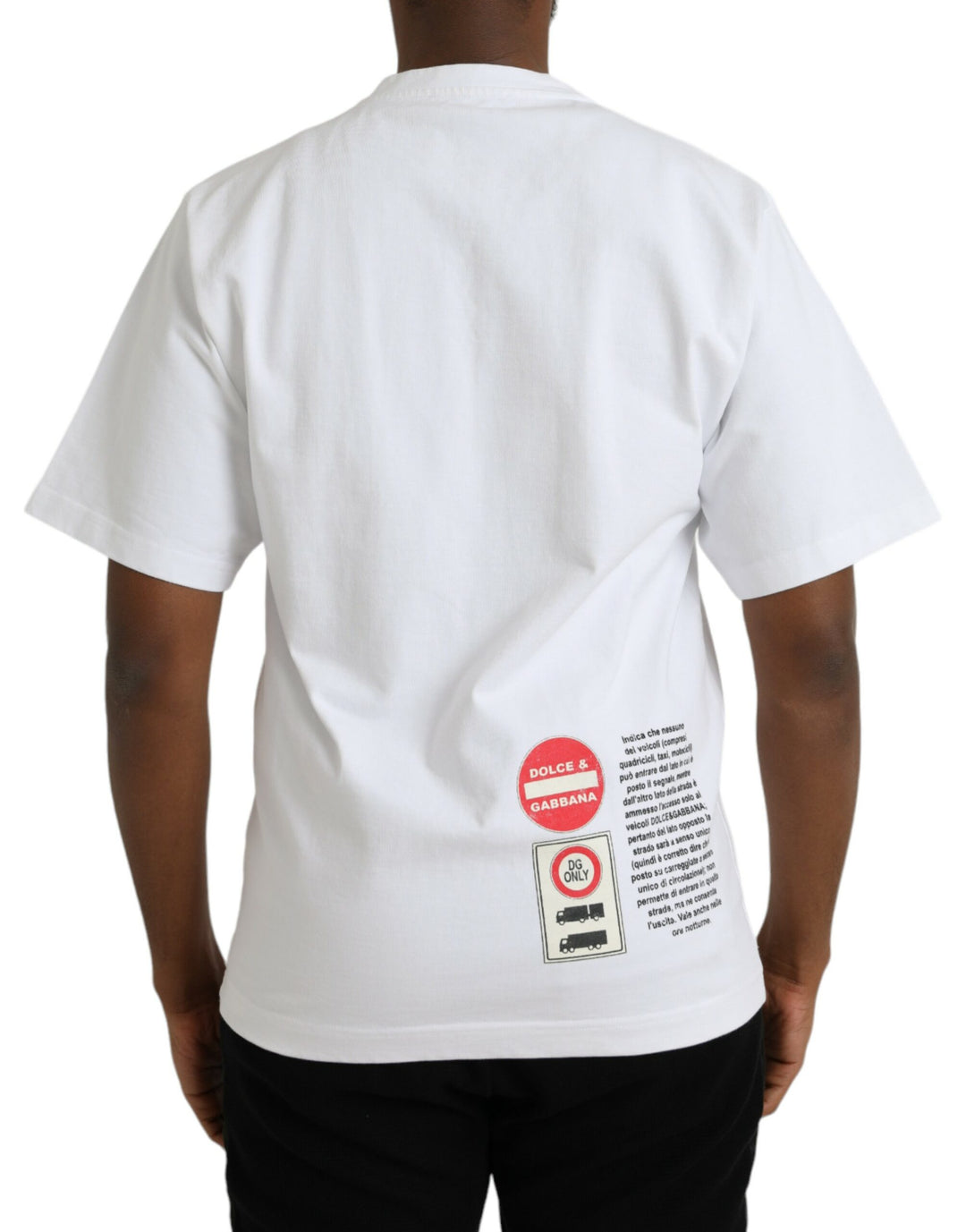 Dolce &amp; Gabbana Sample Sale Dolce &amp; Gabbana White Amor Heart Cotton Crewneck Short Sleeve T-shirt - | Designer outlet