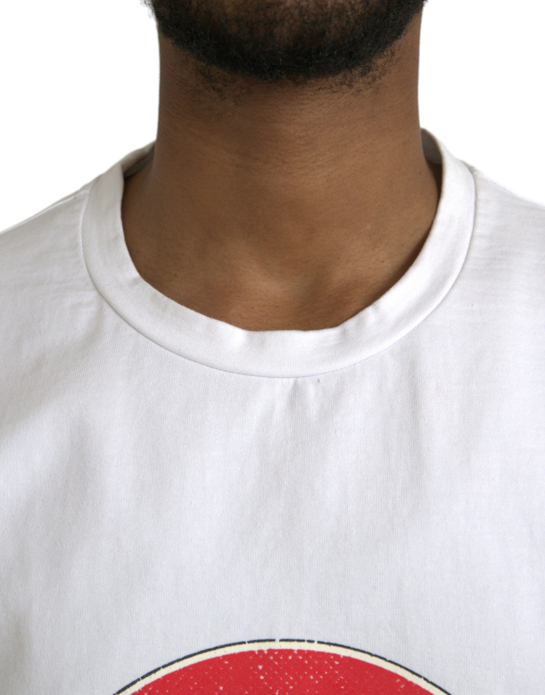 Dolce &amp; Gabbana Sample Sale Dolce &amp; Gabbana White Amor Heart Cotton Crewneck Short Sleeve T-shirt - | Designer outlet
