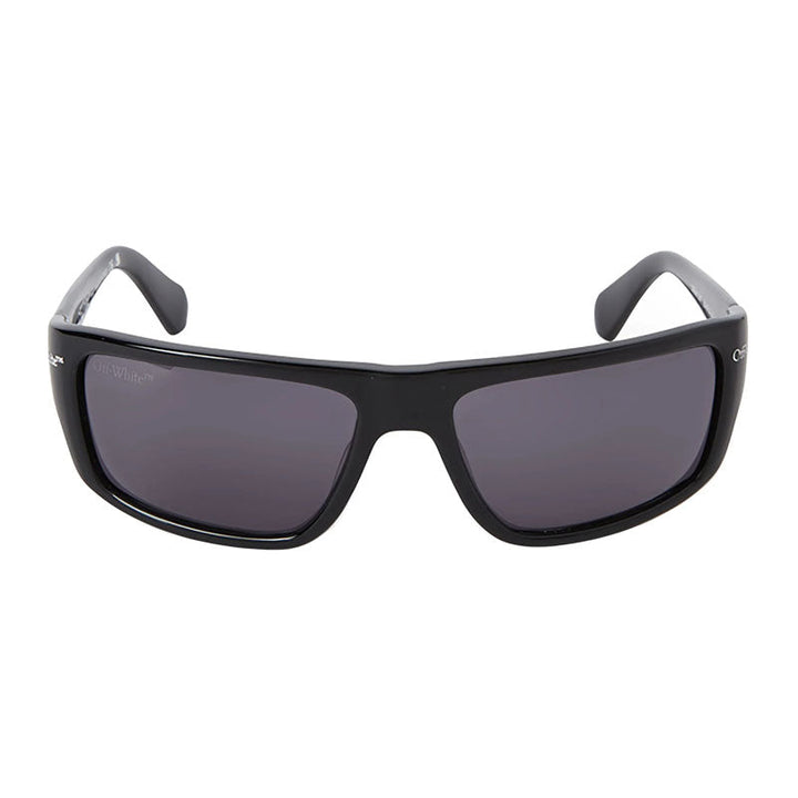 Off-White Sunglasses Rectangle Full Rim, Black Frame and Dark Grey Lens OERI093BOLOGNA1007
