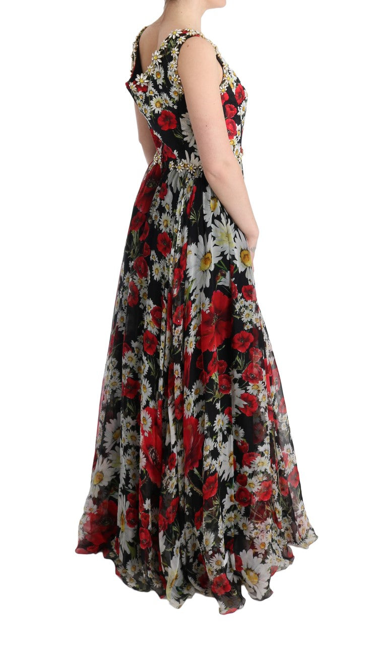 dolce gabbana maxi dress Dolce & Gabbana Floral-Print Belted Maxi Dress