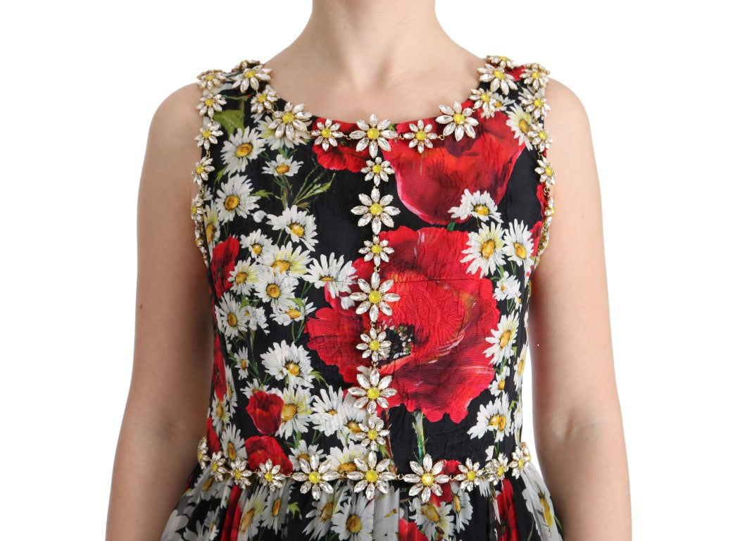 dolce and gabbana silk floral dress Dolce & Gabbana Floral Print Silk Mini Shift Dress