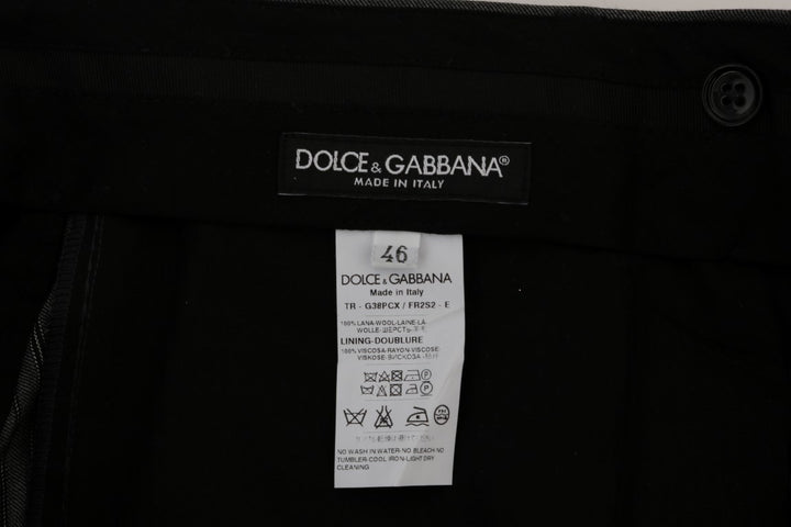 Dolce &amp; Gabbana Sample Sale Dolce &amp; Gabbana Gray Wool Striped Formal Pants - | Designer outlet