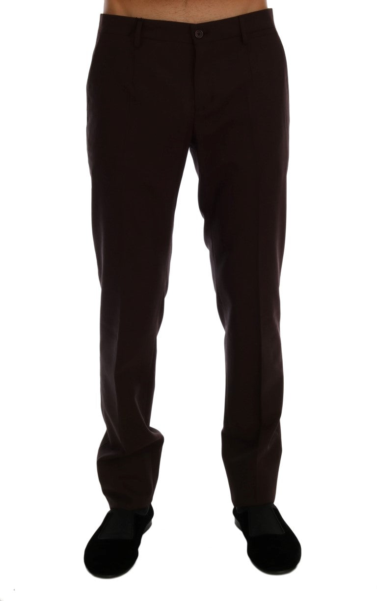 Dolce &amp; Gabbana Sample Sale Dolce &amp; Gabbana Purple Wool Stretch Formal Pants - | Designer outlet