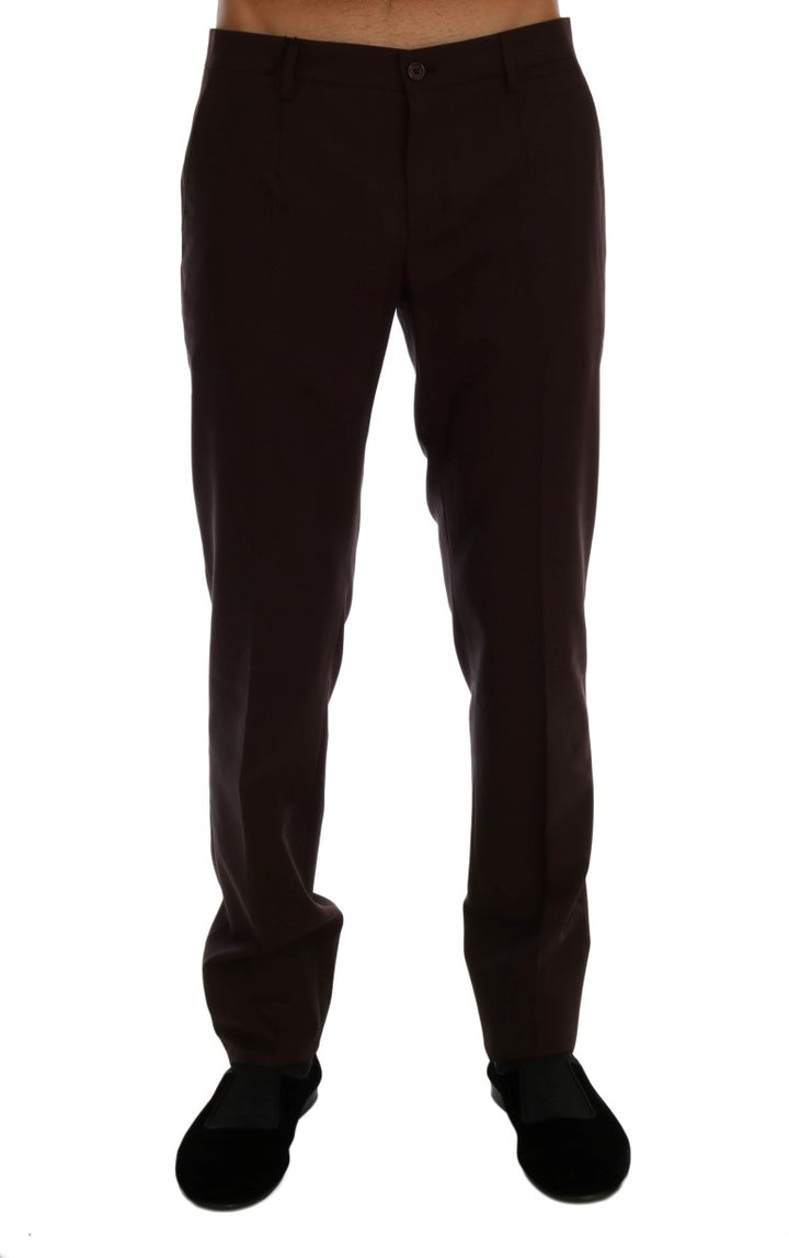 Dolce &amp; Gabbana Sample Sale Dolce &amp; Gabbana Purple Wool Stretch Formal Pants - | Designer outlet