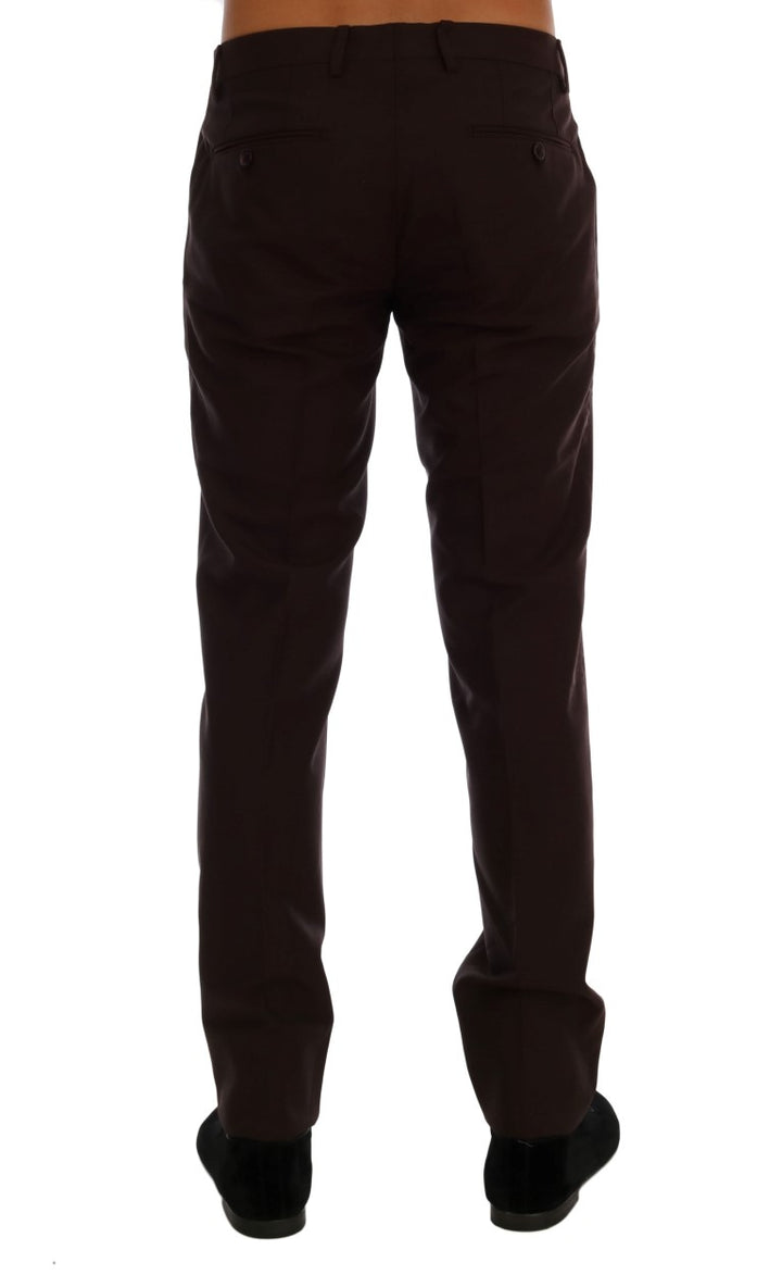 Dolce &amp; Gabbana Sample Sale Dolce &amp; Gabbana Purple Wool Stretch Formal Pants - | Designer outlet