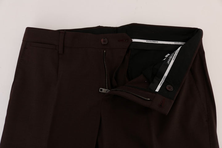 Dolce &amp; Gabbana Sample Sale Dolce &amp; Gabbana Purple Wool Stretch Formal Pants - | Designer outlet