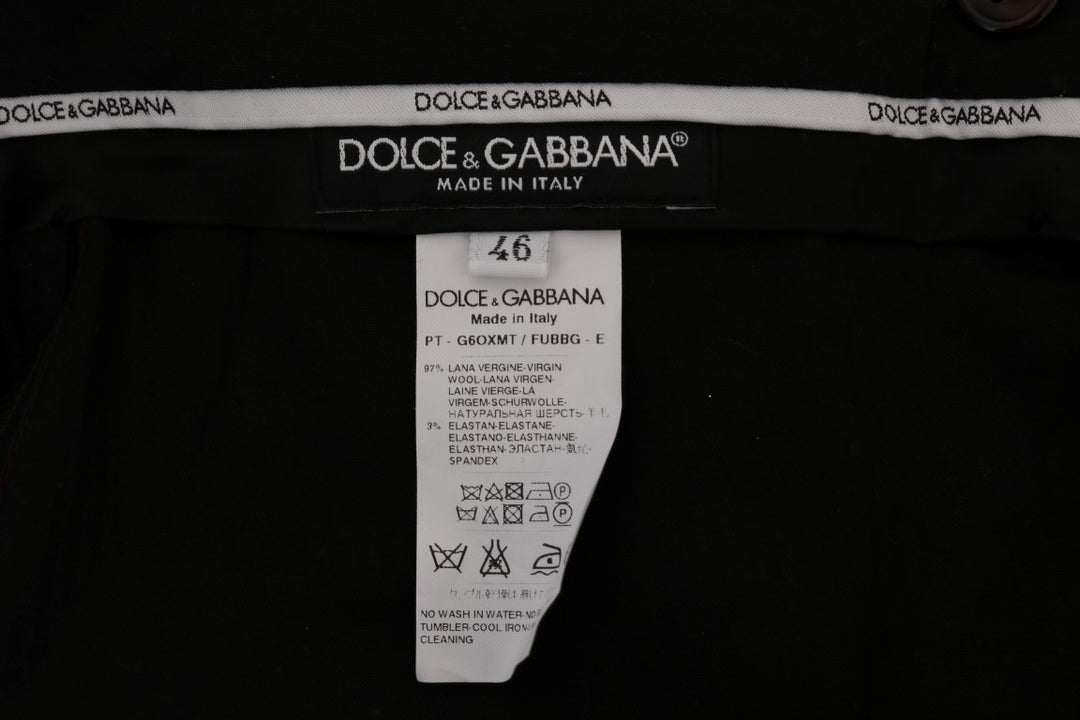 Dolce &amp; Gabbana Sample Sale Dolce &amp; Gabbana Purple Wool Stretch Formal Pants - | Designer outlet