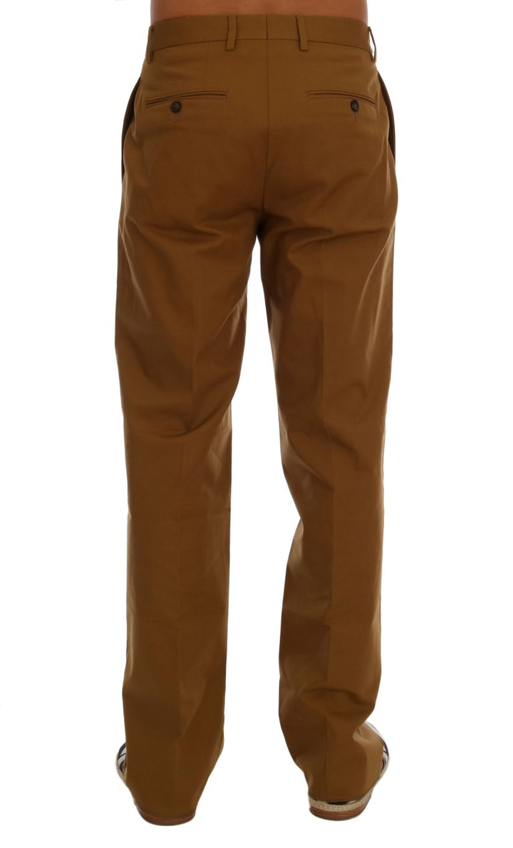 Dolce &amp; Gabbana Brown Stretch Cotton Pants by Dolce &amp; Gabbana outlet now on sale