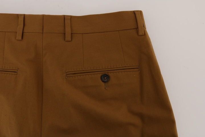 Dolce &amp; Gabbana Brown Stretch Cotton Pants by Dolce &amp; Gabbana outlet now on sale