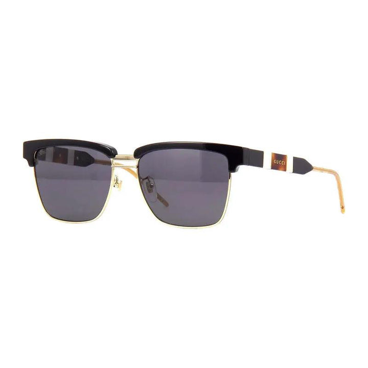 Gucci Sunglasses Square Full Rim, Black Frame And Grey Lens Gg0603S001