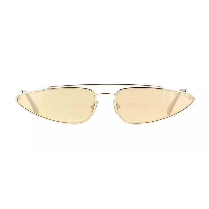 Tom Ford Sample Sale | Tom Ford Sunglasses Cat Eye Full Rim, Shiny Rose Gold Frame And Brown With Gold Mirror Lens Ft097928G - Cat Eye Sunglasses | Designer outlet