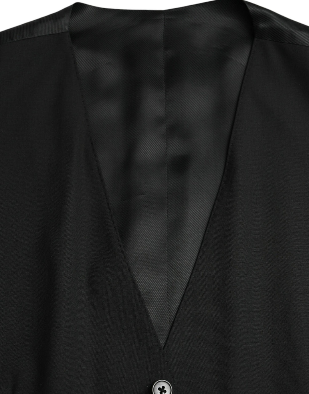 Dolce &amp; Gabbana Black Wool Formal Dress Waistcoat Vest by Dolce &amp; Gabbana outlet now on sale