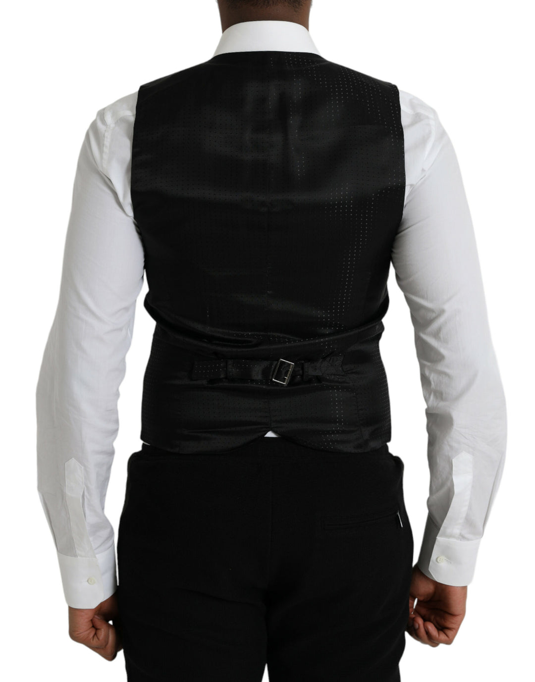 Dolce &amp; Gabbana Maroon Satin Silk Waistcoat Dress Formal Vest by Dolce &amp; Gabbana outlet now on sale