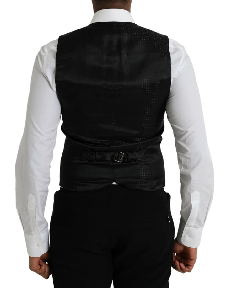 Dolce &amp; Gabbana Maroon Satin Silk Waistcoat Dress Formal Vest by Dolce &amp; Gabbana outlet now on sale
