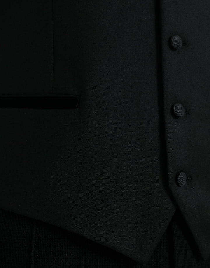 Dolce &amp; Gabbana Black Silk Waistcoat Dress Formal Vest by Dolce &amp; Gabbana outlet now on sale