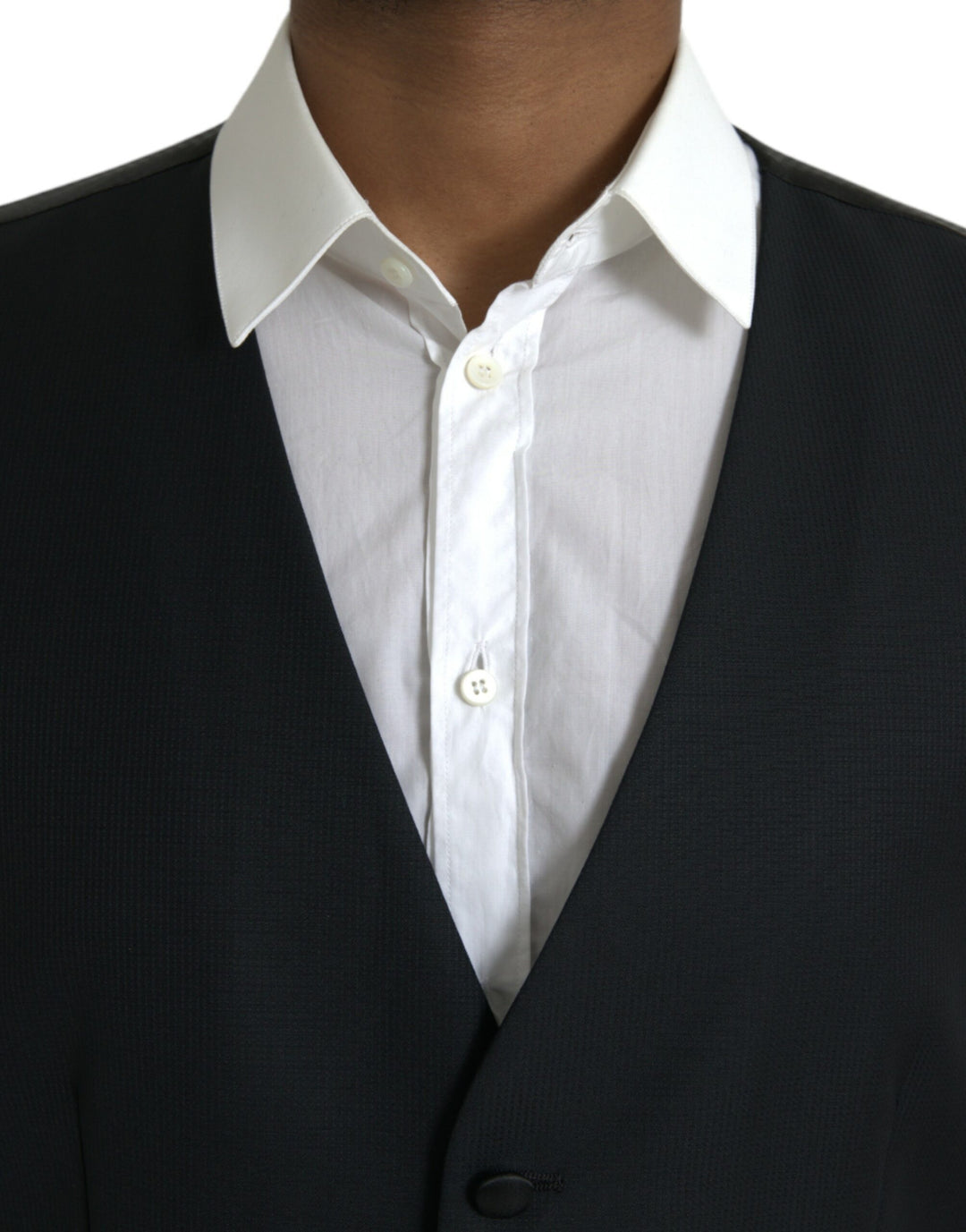 Dolce &amp; Gabbana Sample Sale Dolce &amp; Gabbana Black Wool Waistcoat Dress Formal Vest - | Designer outlet