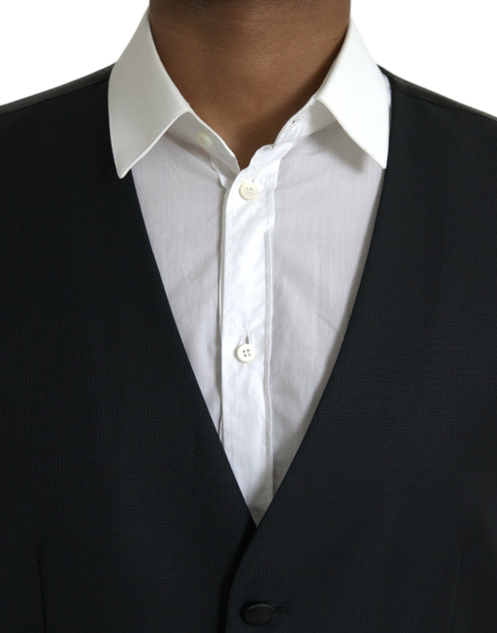Dolce &amp; Gabbana Sample Sale Dolce &amp; Gabbana Black Wool Waistcoat Dress Formal Vest - | Designer outlet