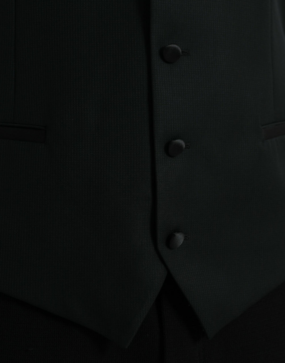 Dolce &amp; Gabbana Sample Sale Dolce &amp; Gabbana Black Wool Waistcoat Dress Formal Vest - | Designer outlet