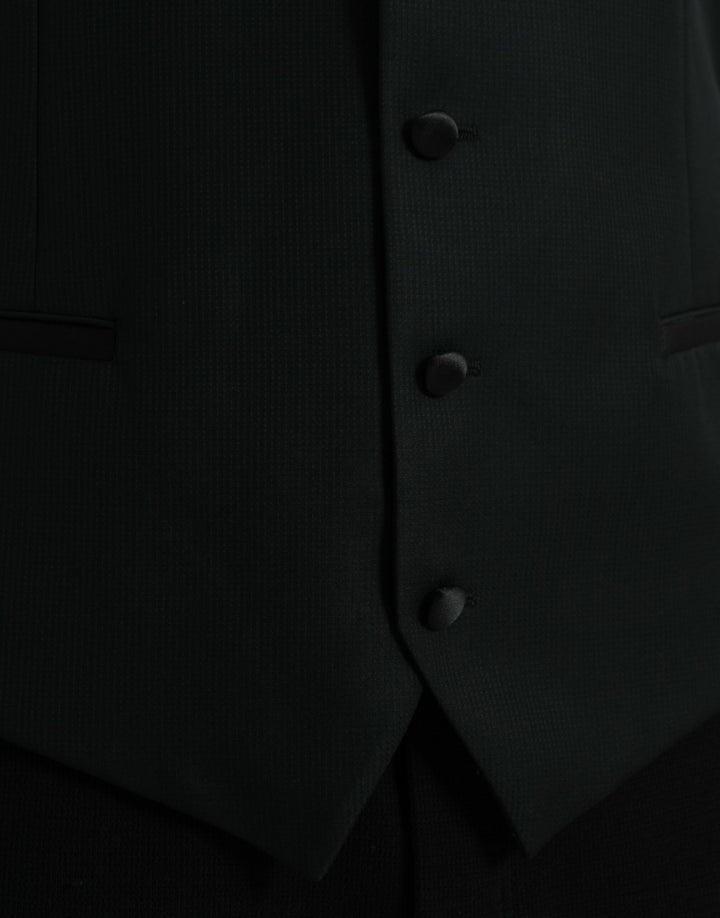 Dolce &amp; Gabbana Sample Sale Dolce &amp; Gabbana Black Wool Waistcoat Dress Formal Vest - | Designer outlet