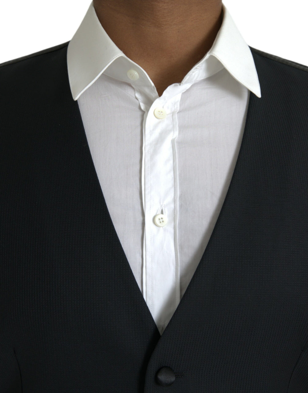 Dolce &amp; Gabbana Sample Sale Dolce &amp; Gabbana Black Wool Waistcoat Dress Formal Vest - | Designer outlet
