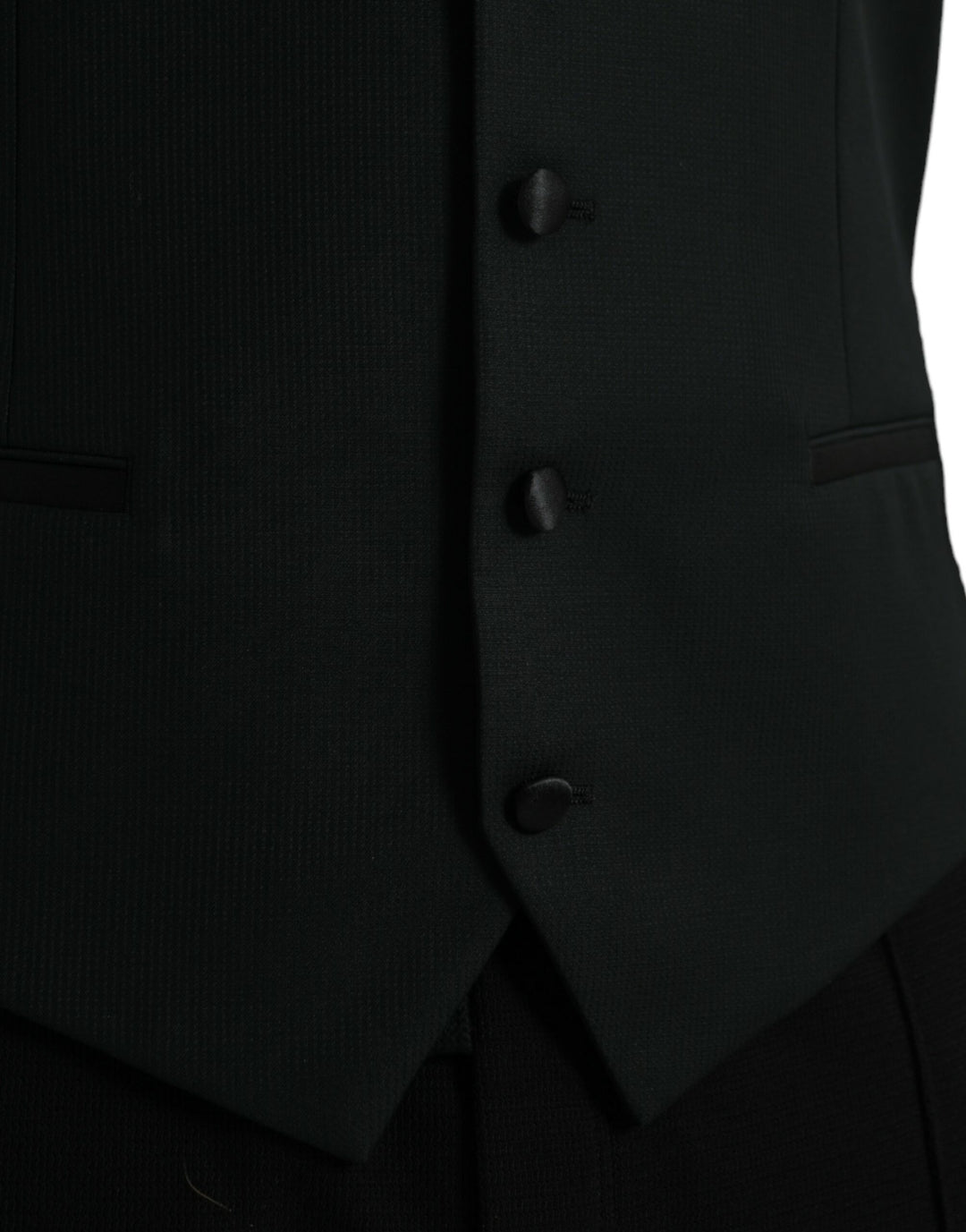 Dolce &amp; Gabbana Sample Sale Dolce &amp; Gabbana Black Wool Waistcoat Dress Formal Vest - | Designer outlet