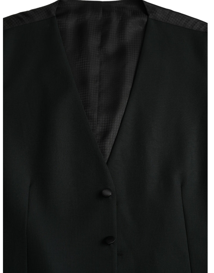 Dolce &amp; Gabbana Sample Sale Dolce &amp; Gabbana Black Wool Waistcoat Dress Formal Vest - | Designer outlet