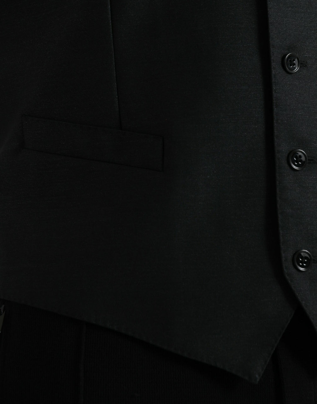 Dolce &amp; Gabbana Sample Sale Dolce &amp; Gabbana Black Wool Waistcoat Dress Formal Vest - | Designer outlet