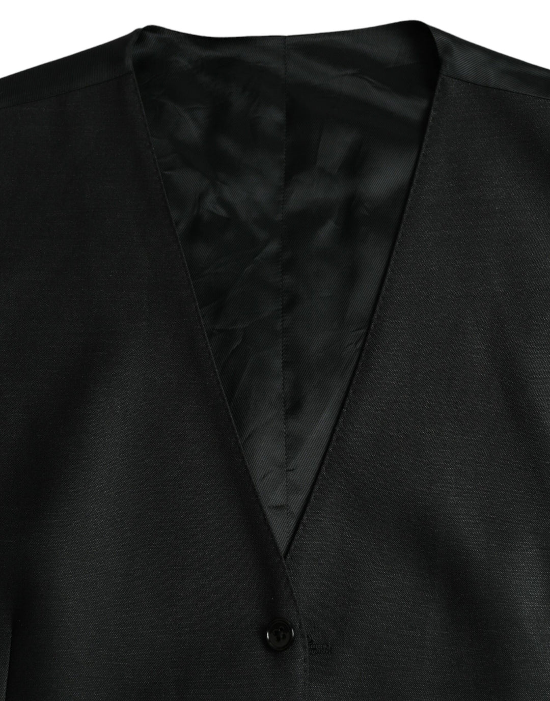Dolce &amp; Gabbana Sample Sale Dolce &amp; Gabbana Black Wool Waistcoat Dress Formal Vest - | Designer outlet