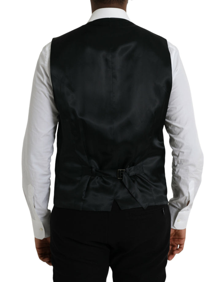 Dolce &amp; Gabbana Sample Sale Dolce &amp; Gabbana Black Wool Waistcoat Dress Formal Vest - | Designer outlet