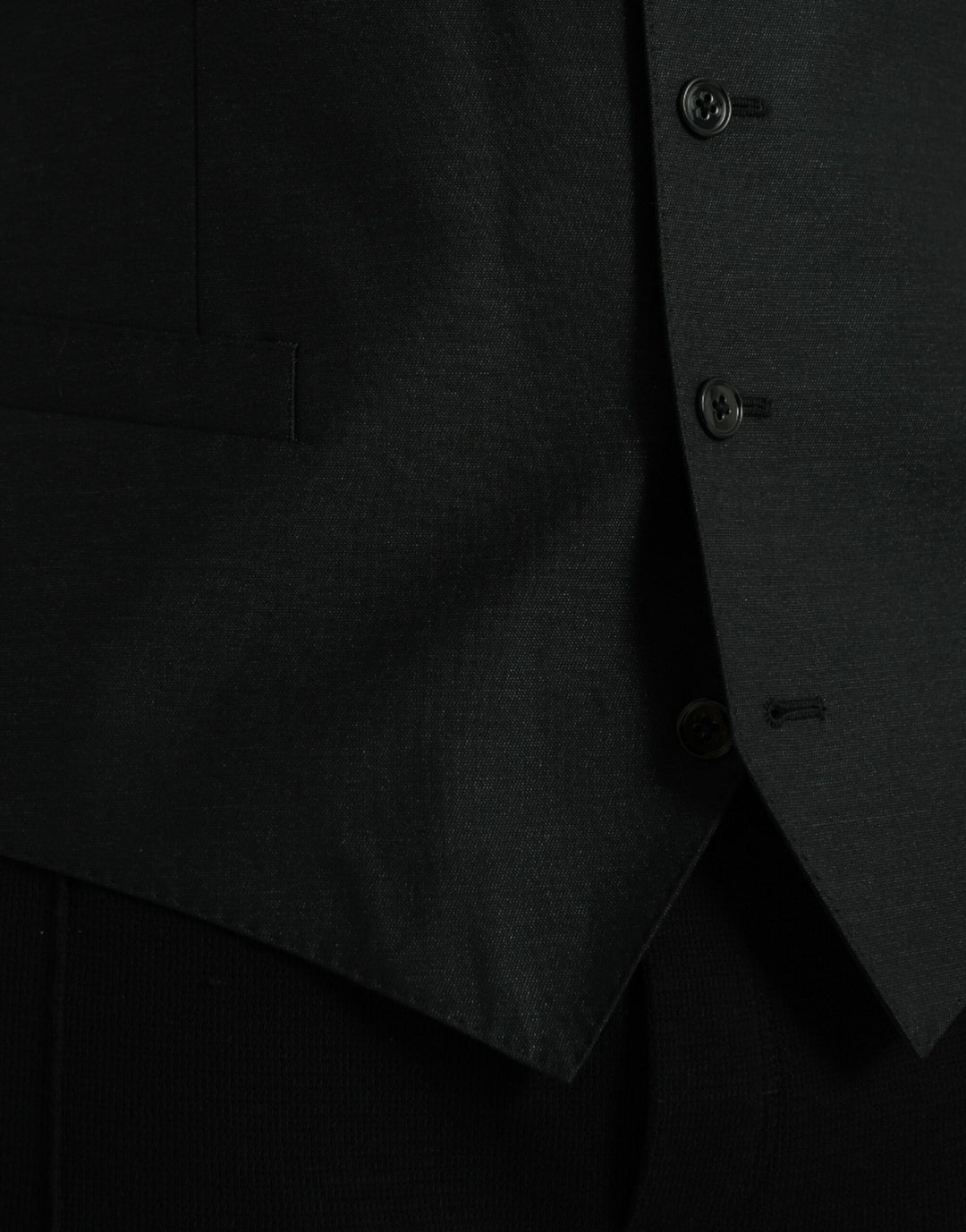 Dolce &amp; Gabbana Sample Sale Dolce &amp; Gabbana Black Wool Waistcoat Dress Formal Vest - | Designer outlet