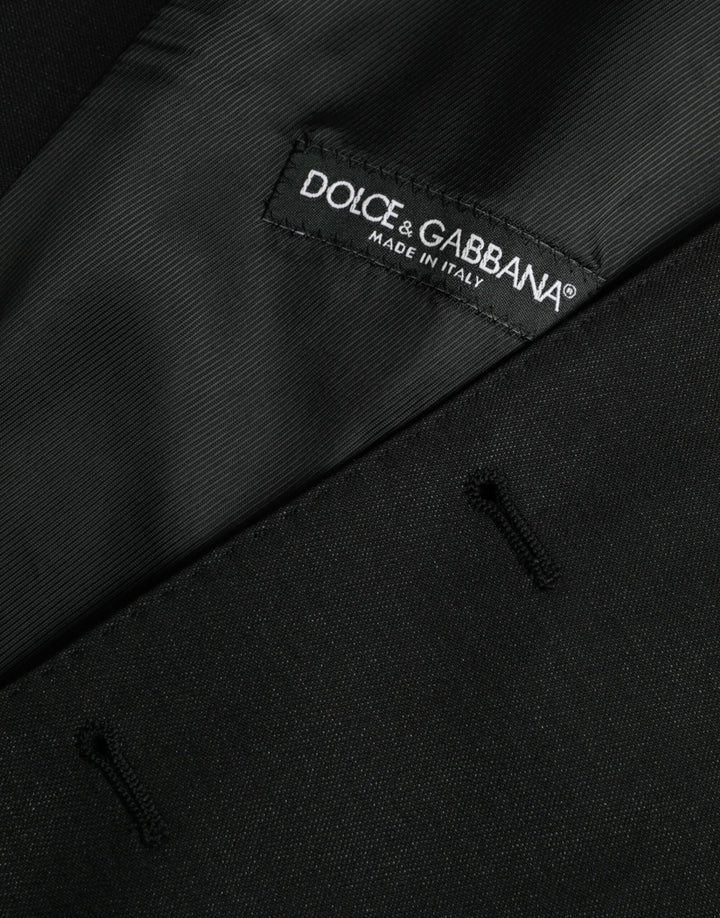 Dolce &amp; Gabbana Sample Sale Dolce &amp; Gabbana Black Wool Waistcoat Dress Formal Vest - | Designer outlet