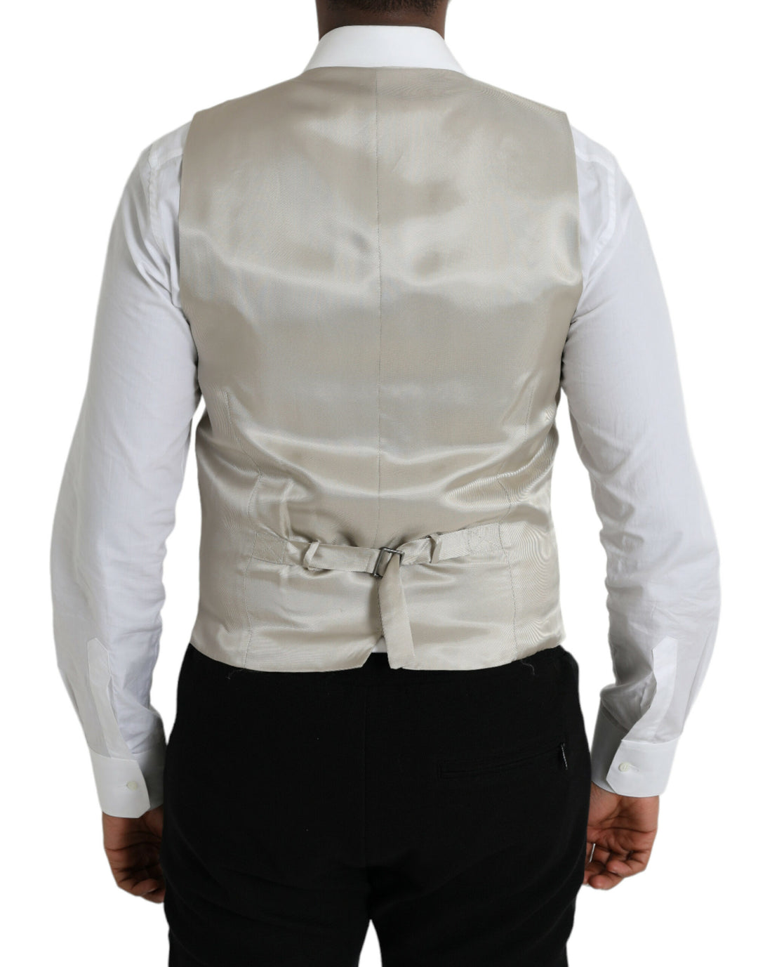 Dolce &amp; Gabbana Sample Sale Dolce &amp; Gabbana Light Gray Wool Formal Dress Waistcoat Vest - | Designer outlet
