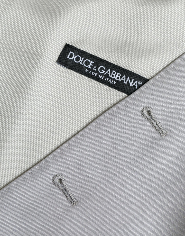 Dolce &amp; Gabbana Sample Sale Dolce &amp; Gabbana Light Gray Wool Formal Dress Waistcoat Vest - | Designer outlet
