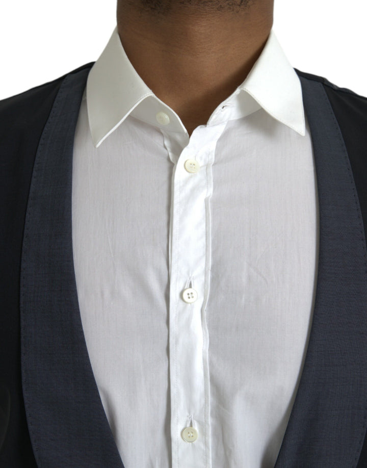 Dolce &amp; Gabbana Sample Sale Dolce &amp; Gabbana Black Wool Waistcoat Dress Formal Vest - | Designer outlet