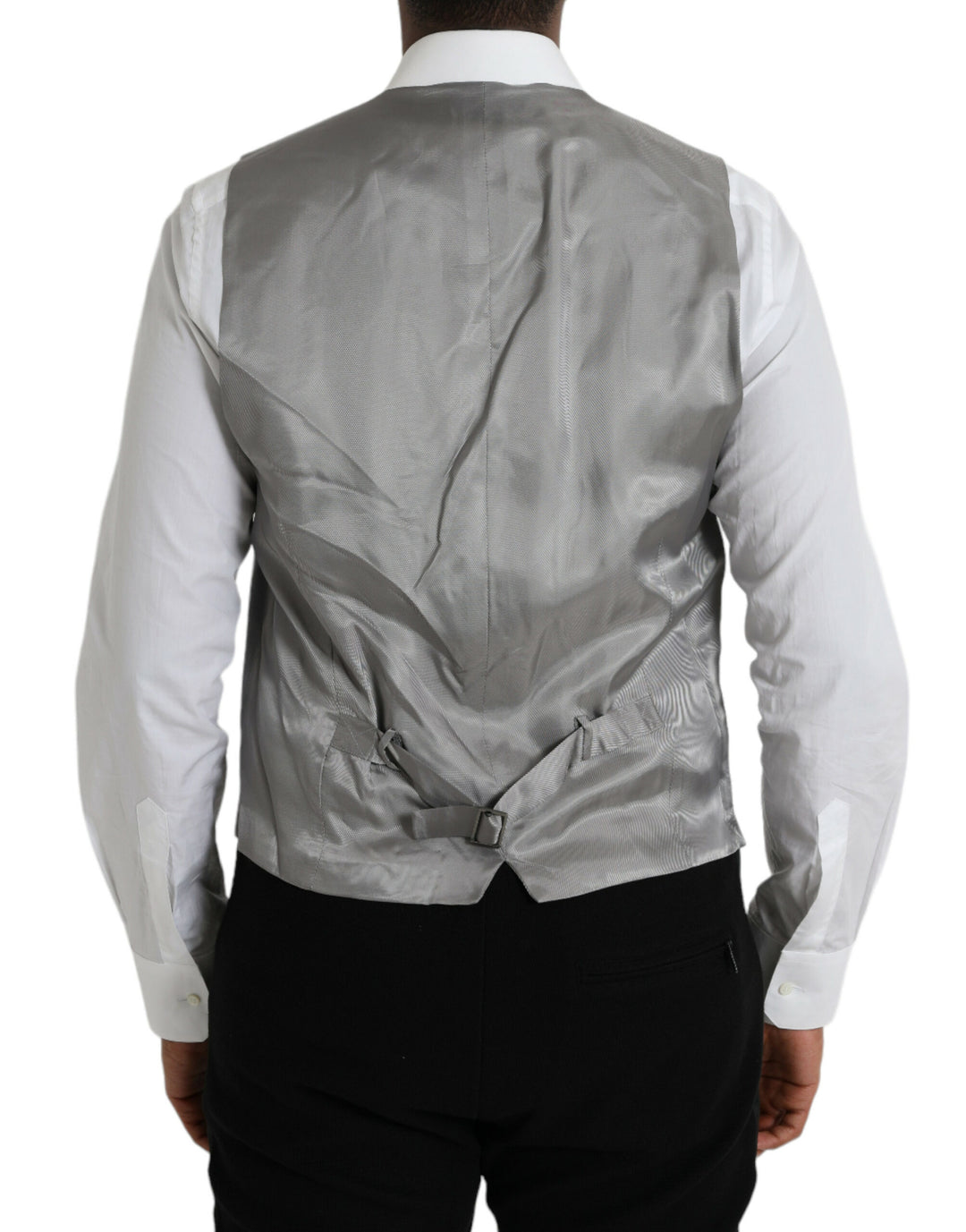 Dolce &amp; Gabbana Light Gray Wool Formal Dress Waistcoat Vest by Dolce &amp; Gabbana outlet now on sale
