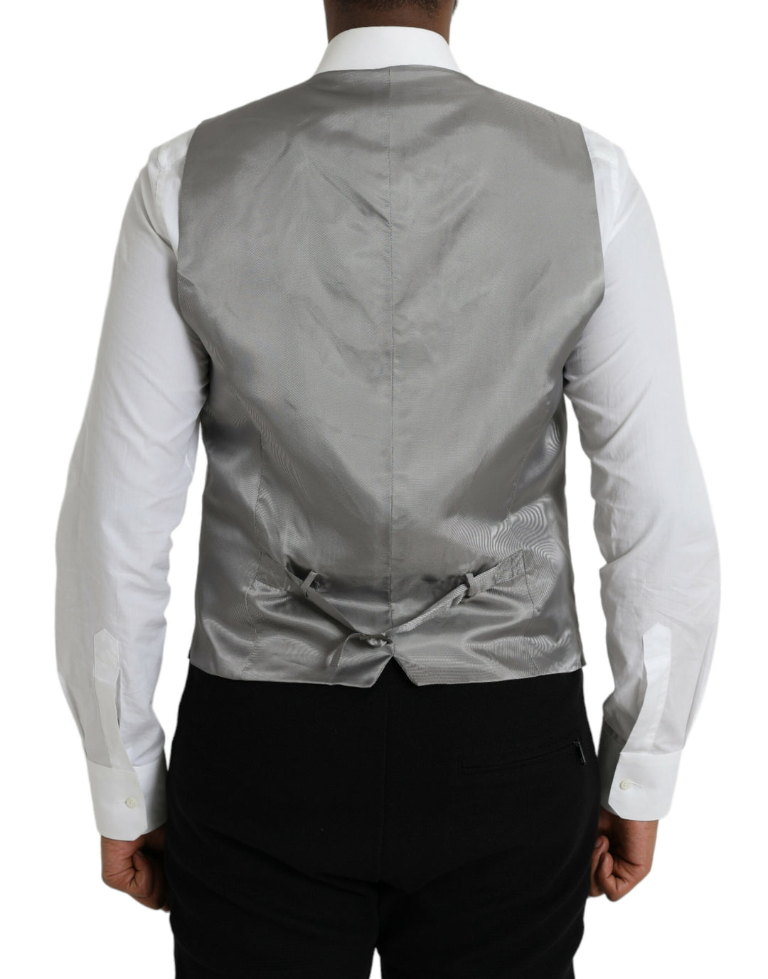 Dolce &amp; Gabbana Light Gray Wool Formal Dress Waistcoat Vest by Dolce &amp; Gabbana outlet now on sale